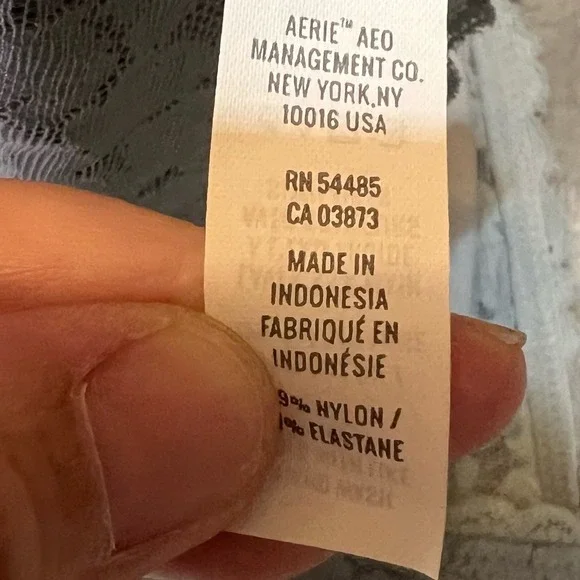 Aerie Size Large Light Blue Lace Bralette Adjustable Crisscross Back Delicates - Picture 5 of 16